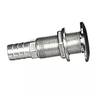 Attwood 66547-3 Stainless Steel Straight Thru-Hull Valve Fitting, Barbed, Standard Length