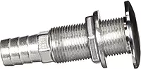 Attwood 66547-3 Stainless Steel Straight Thru-Hull Valve Fitting, Barbed, Standard Length