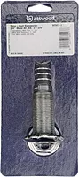Attwood 66547-3 Stainless Steel Straight Thru-Hull Valve Fitting, Barbed, Standard Length