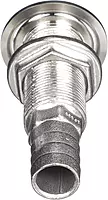 Attwood 66547-3 Stainless Steel Straight Thru-Hull Valve Fitting, Barbed, Standard Length