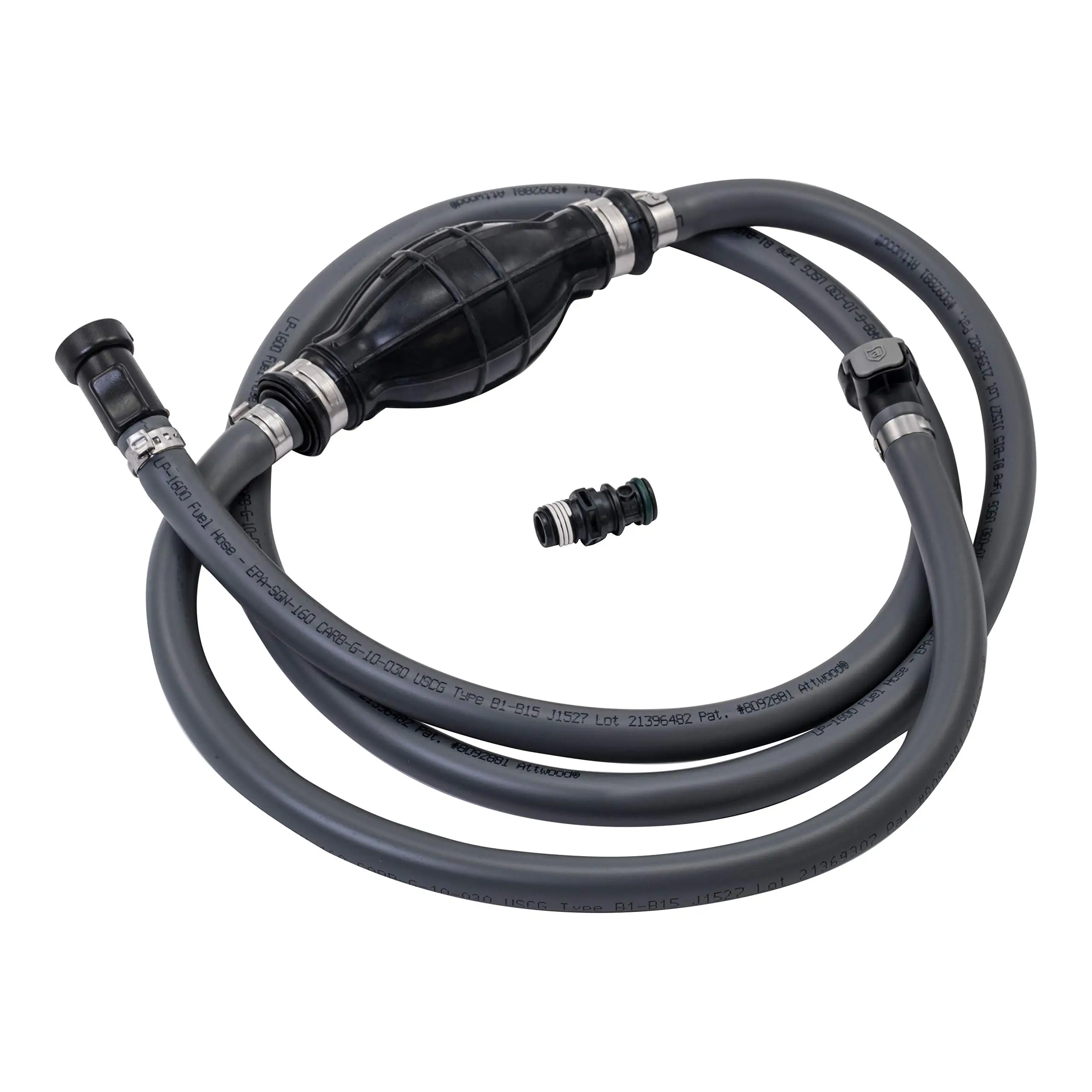 Attwood 3/8-inch x 6-foot Marine Fuel Line Kit with Universal Sprayless Connector