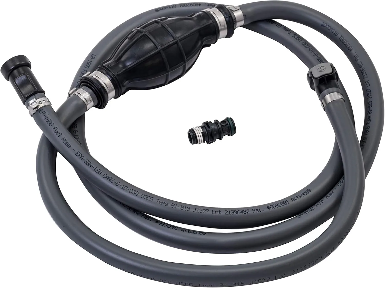 Attwood 3/8-inch x 6-foot Marine Fuel Line Kit with Universal Sprayless Connector
