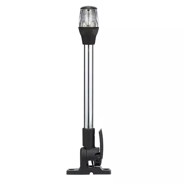 Attwood 7201-P-7 Incandescent Fold Down Anchor/Masthead Navigation Light, Black Base, 12-Inch One Size