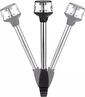 Attwood 7201-P-7 Incandescent Fold Down Anchor/Masthead Navigation Light, Black Base, 12-Inch One Size