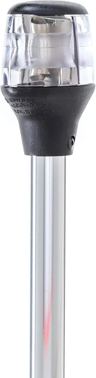Attwood 7202-P-7 Lightarmor Folding 20-Inch Incandescent 3 Nautical Mile Masthead/Anchor Light, Silver, One Size