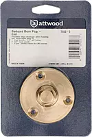Attwood 7555-3 Bronze Garboard Drain Plug, for Bilge Drainage, Removable Nut, 3/8-Inch Neck Depth, ½-Inch NOT Drain