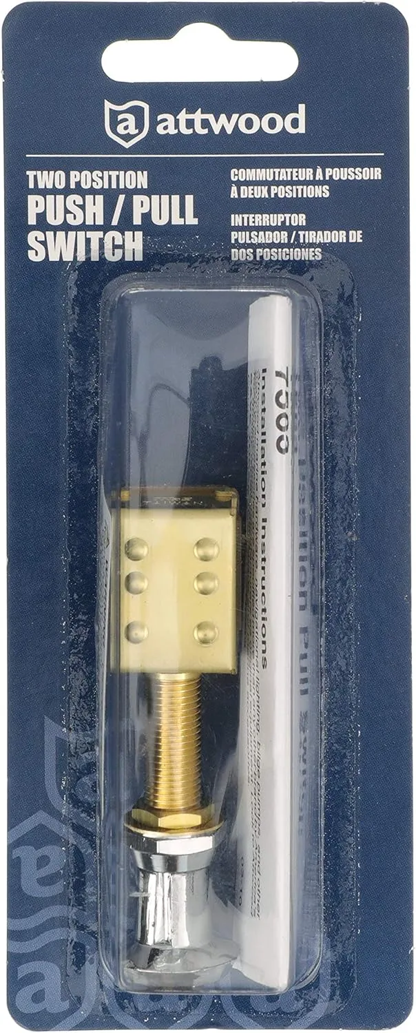 Attwood 7563-6 2-Position Off/On Push/Pull Switch for Boat Lights and Other Accessories