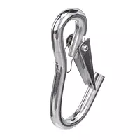 Attwood 7653L3 Utility Snap Hook, Zinc-Plated Steel, Spring-Loaded Closure, Light-Duty, 4 Inches Long, ¼-Inch Ring Diameter