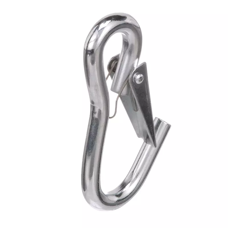 Attwood 7653L3 Utility Snap Hook, Zinc-Plated Steel, Spring-Loaded Closure, Light-Duty, 4 Inches Long, ¼-Inch Ring Diameter