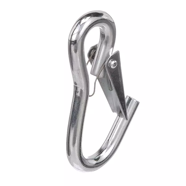 Attwood 7653L3 Utility Snap Hook, Zinc-Plated Steel, Spring-Loaded Closure, Light-Duty, 4 Inches Long, ¼-Inch Ring Diameter