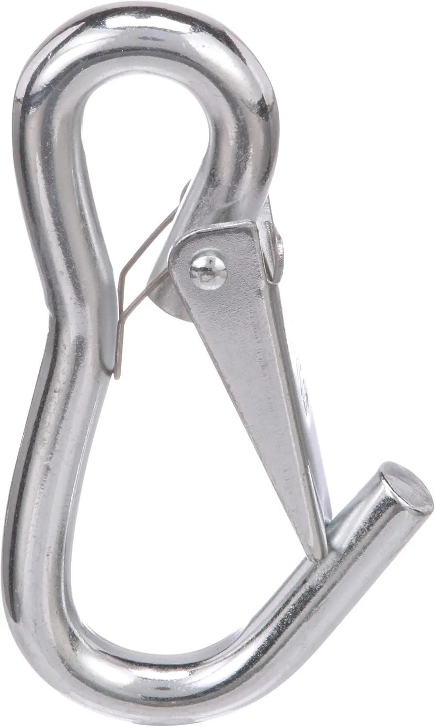 Attwood 7653L3 Utility Snap Hook, Zinc-Plated Steel, Spring-Loaded Closure, Light-Duty, 4 Inches Long, ¼-Inch Ring Diameter