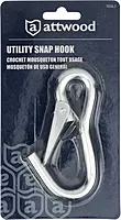 Attwood 7653L3 Utility Snap Hook, Zinc-Plated Steel, Spring-Loaded Closure, Light-Duty, 4 Inches Long, ¼-Inch Ring Diameter