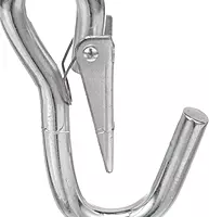 Attwood 7653L3 Utility Snap Hook, Zinc-Plated Steel, Spring-Loaded Closure, Light-Duty, 4 Inches Long, ¼-Inch Ring Diameter