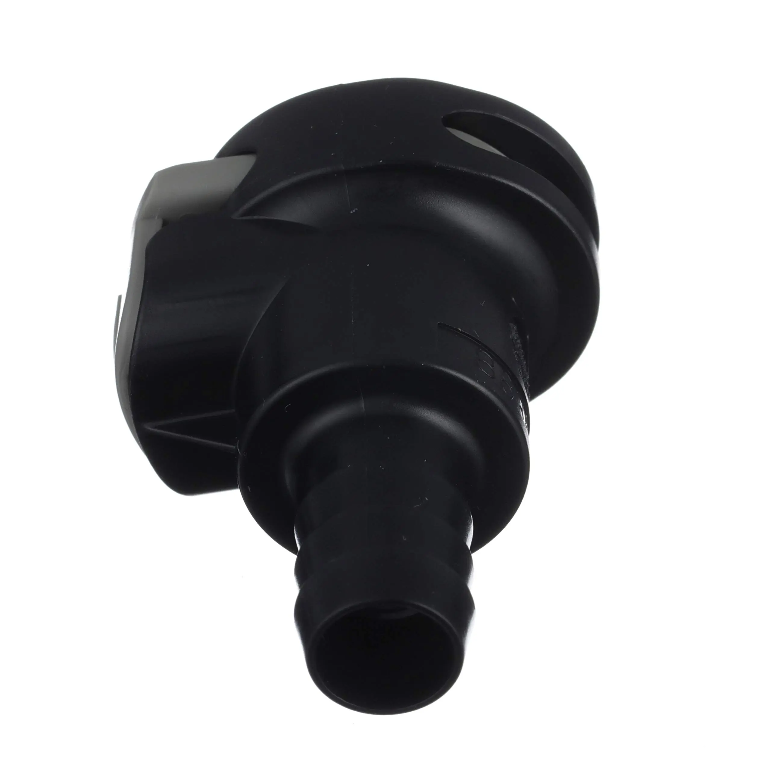 Attwood 8838HF6 Universal Sprayless Connector — Hose Female, 5/16-In. to 3/8-In, EPA and CARB Compliant, Black