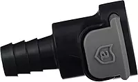 Attwood 8838HF6 Universal Sprayless Connector — Hose Female, 5/16-In. to 3/8-In, EPA and CARB Compliant, Black