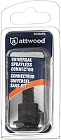 Attwood 8838HF6 Universal Sprayless Connector — Hose Female, 5/16-In. to 3/8-In, EPA and CARB Compliant, Black