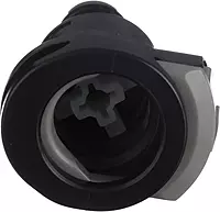 Attwood 8838HF6 Universal Sprayless Connector — Hose Female, 5/16-In. to 3/8-In, EPA and CARB Compliant, Black