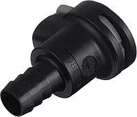 Attwood 8838HF6 Universal Sprayless Connector — Hose Female, 5/16-In. to 3/8-In, EPA and CARB Compliant, Black