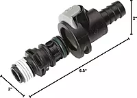 Attwood Universal Sprayless Connector - Male & Female