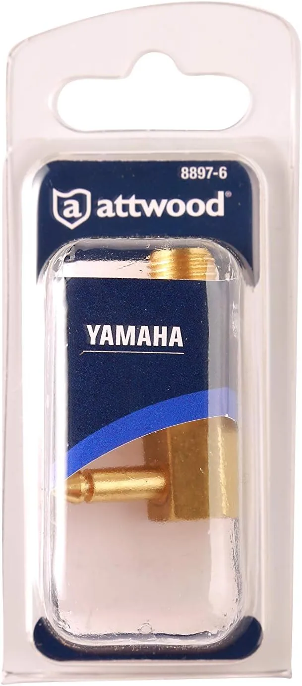 Attwood 8897-6 Brass Quick-Connect Tank Fitting 1/4-Inch NPT Male Thread for Yamaha One Size