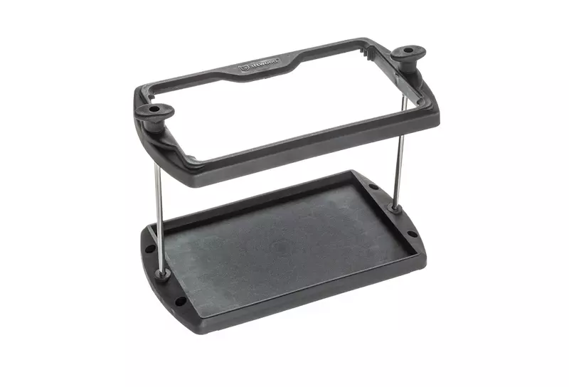 Attwood 9096-5 USCG-Approved 24 Series Heavy Duty Adjustable Hold-Down Marine Boat Battery Tray, Black One Size