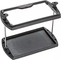 Attwood 9096-5 USCG-Approved 24 Series Heavy Duty Adjustable Hold-Down Marine Boat Battery Tray, Black One Size