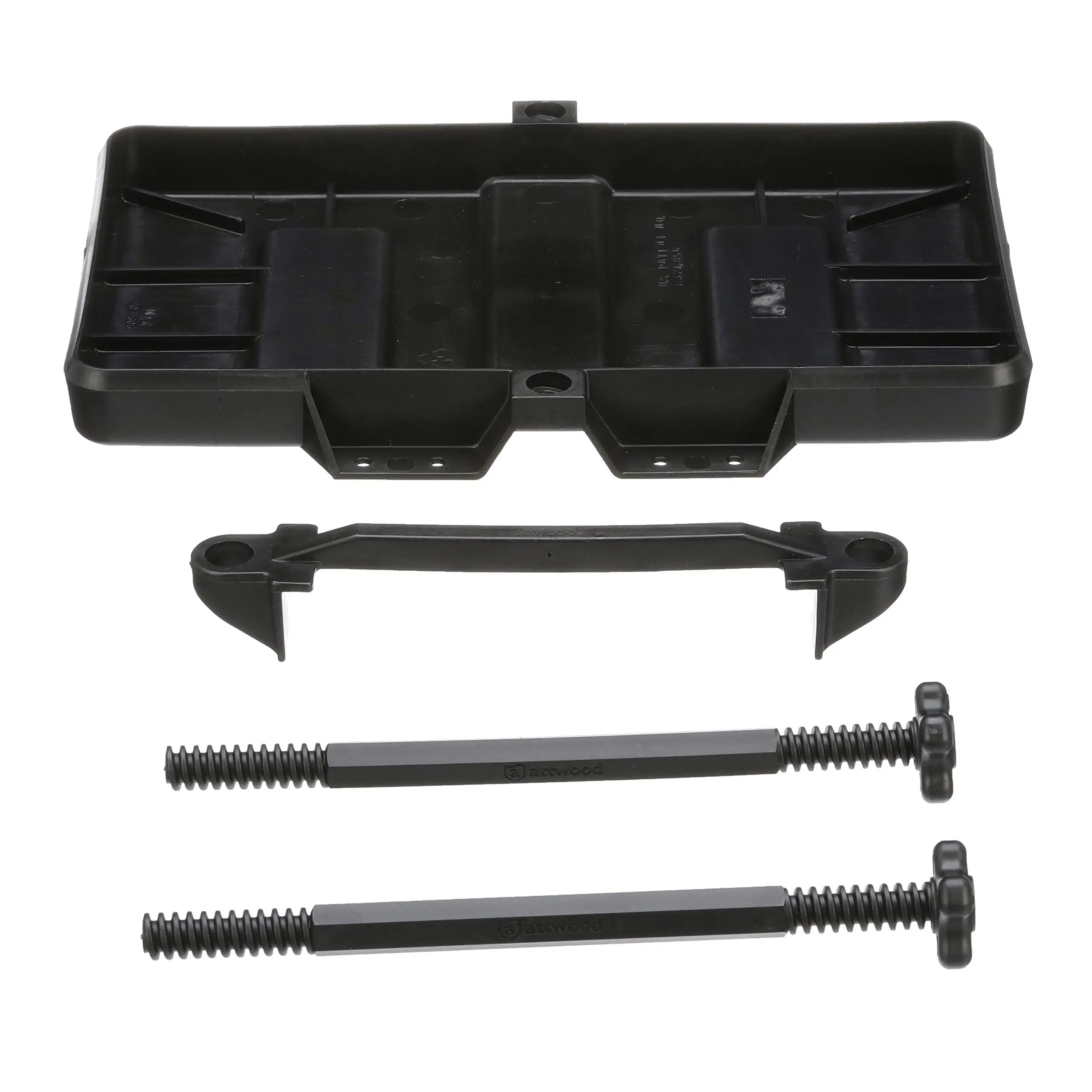 Attwood 9098-5 Heavy-Duty Adjustable Battery Tray, Adjustable to 9.5 Inches Tall, for 27 Series Batteries, Black Plastic