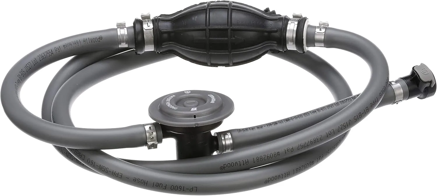 Attwood 93806MUSD7 Mercury Fuel Line Kit, 6 Feet Long, 3/8-Inch Diameter, Multi-Layer Low-Permeation Primer Bulb