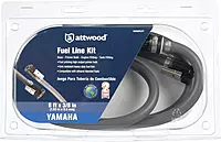 attwood 93806YLP7 Fuel Line Kit — for Yamaha Engines, 6 Feet Long, 3/8-In. Diameter, with Hose Fittings, Black One Size
