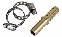Attwood Universal Brass In-Line 3/8-Inch Fuel Splice Kit w/ SS Clamps, Model 11822-6