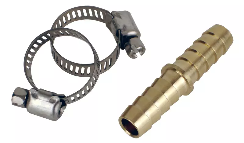 Attwood Universal Brass In-Line 3/8-Inch Fuel Splice Kit w/ SS Clamps, Model 11822-6