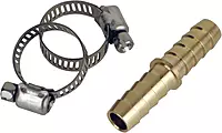 Attwood Universal Brass In-Line 3/8-Inch Fuel Splice Kit w/ SS Clamps, Model 11822-6