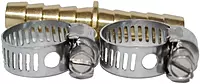 Attwood Universal Brass In-Line 3/8-Inch Fuel Splice Kit w/ SS Clamps, Model 11822-6