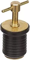 Attwood 7526A7 T-Handle Brass Drain Plug - 1 Inch (Pack of 12)