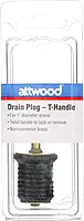 Attwood 7526A7 T-Handle Brass Drain Plug - 1 Inch (Pack of 12)