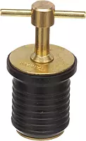 Attwood 7526A7 T-Handle Brass Drain Plug - 1 Inch (Pack of 12)