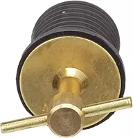 Attwood 7526A7 T-Handle Brass Drain Plug - 1 Inch (Pack of 12)