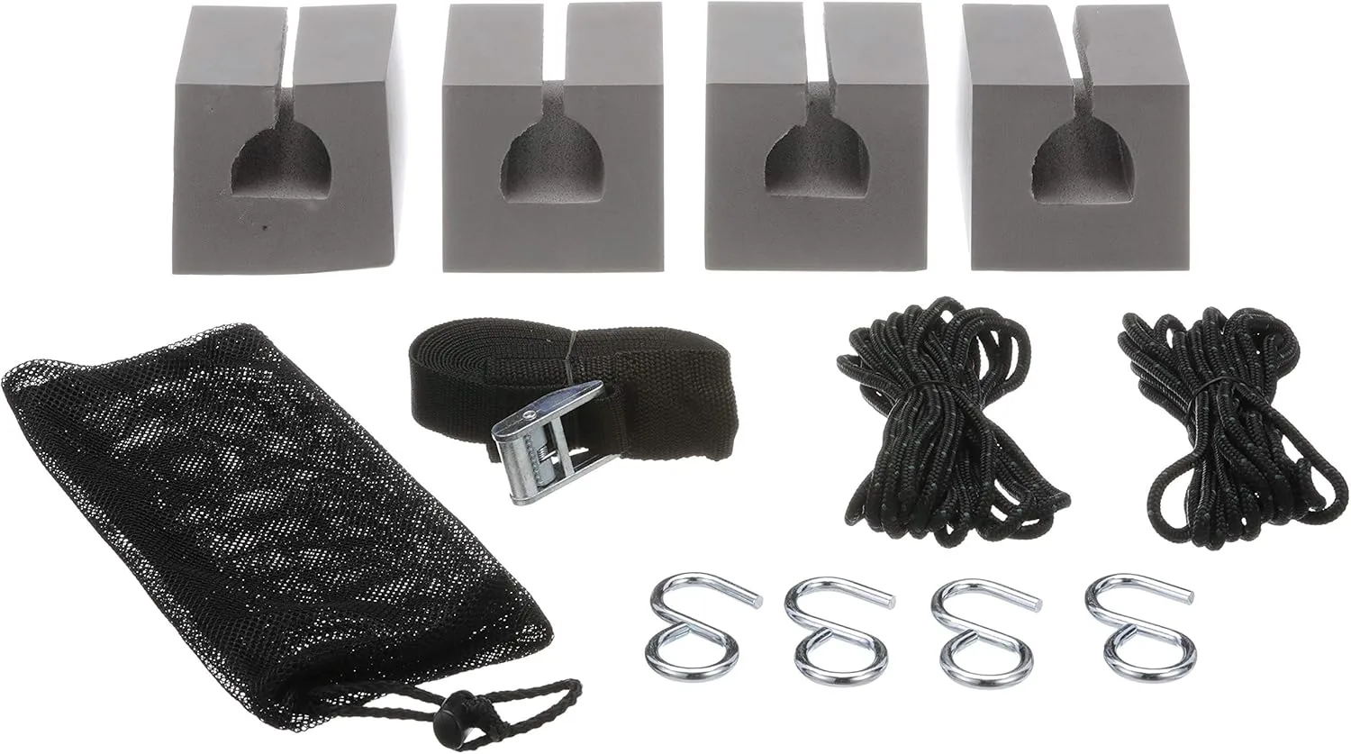 Attwood Car-Top Carrier Kit with Foam Blocks, Straps and Rope