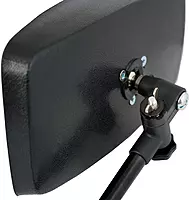 attwood 13066-7 Universal Adjustable Clamp-On Water Ski Rear View Boat Mirror, Black