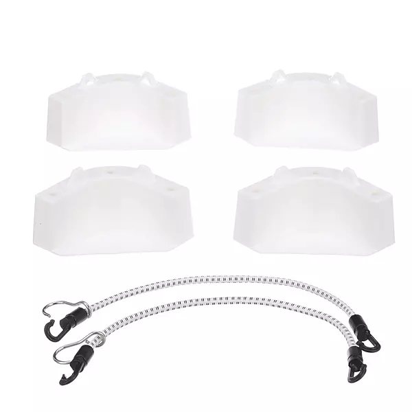 Attwood 14137-7 Cooler Mounting Kit, 4 Corner Pieces, 2 Quick-Connect Stretch Straps, Corrosion-Resistant