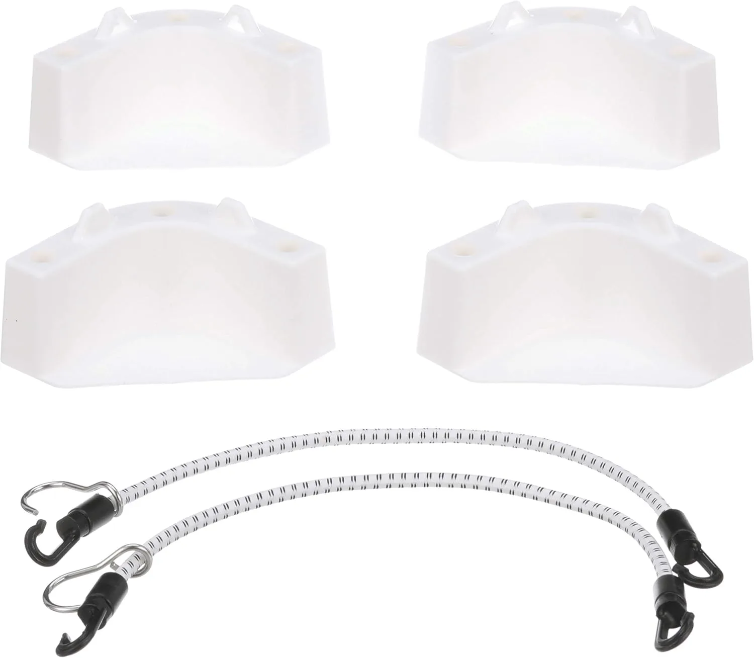 Attwood 14137-7 Cooler Mounting Kit, 4 Corner Pieces, 2 Quick-Connect Stretch Straps, Corrosion-Resistant