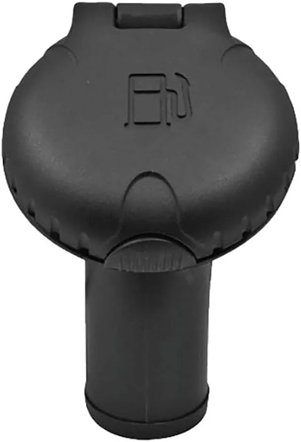 Attwood Deck Fill f/Carbon Canister System - Angled Body & Scalloped Black Plastic Cap