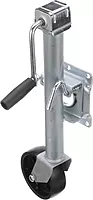 Attwood 11127-4 Fold-Up Trailer Jack, 1,000-Pound Capacity, 10-Inch Travel Lift, 24-Inch Lift, Single Wheel