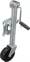 Attwood 11127-4 Fold-Up Trailer Jack, 1,000-Pound Capacity, 10-Inch Travel Lift, 24-Inch Lift, Single Wheel