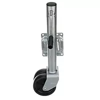 Attwood 11126-4 Fold-Up Trailer Jack, 1,500-Pound Capacity, 12-Inch Travel Lift, 26-Inch Lift, Dual Wheels