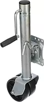 Attwood 11126-4 Fold-Up Trailer Jack, 1,500-Pound Capacity, 12-Inch Travel Lift, 26-Inch Lift, Dual Wheels