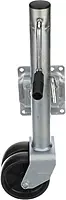 Attwood 11126-4 Fold-Up Trailer Jack, 1,500-Pound Capacity, 12-Inch Travel Lift, 26-Inch Lift, Dual Wheels