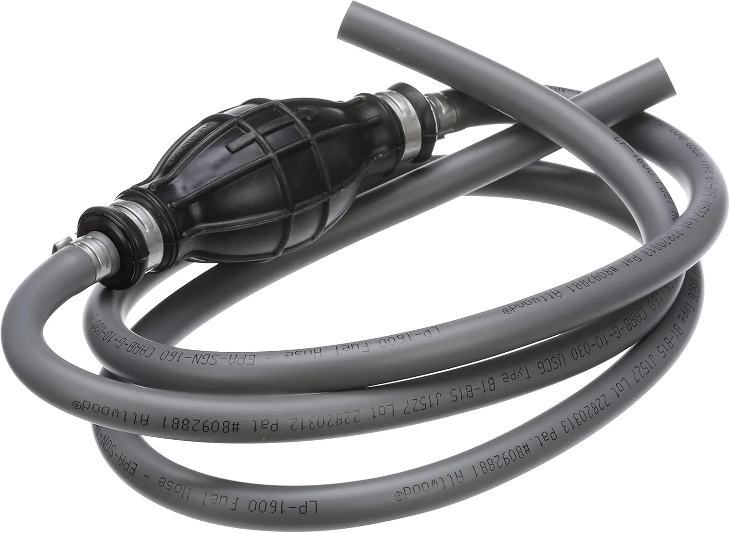 Attwood 951606ULP7 Universal Fuel Line Kit, 6 Feet Long, 5/16-Inch Diameter, Multi-Layer Low-Permeation Primer Bulb