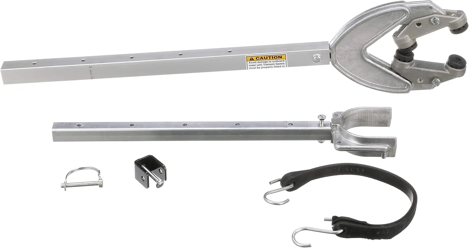 Attwood SP-4000-ADJ-RB Heavy Duty Transom Saver, Adjustable from 24 to 36 Inches, Heavy Duty Head, Roller and Trailer Mounts