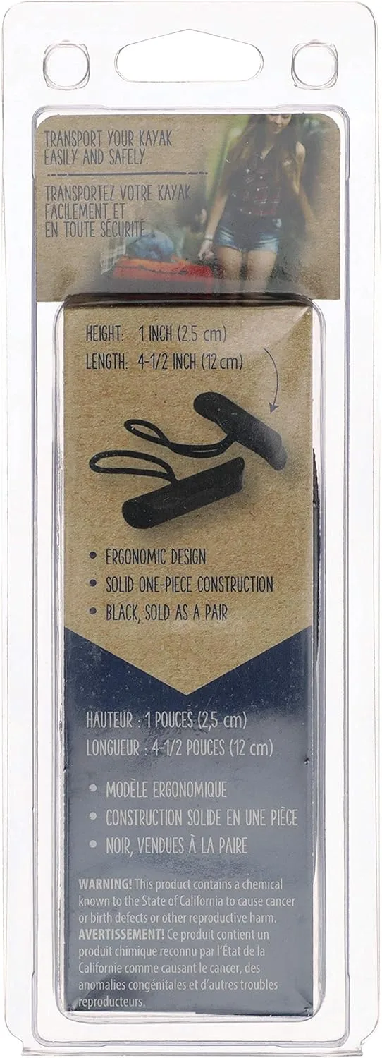Attwood 11944-7 Kayak Handle Replacement Set (Pack of 2), Black One Size